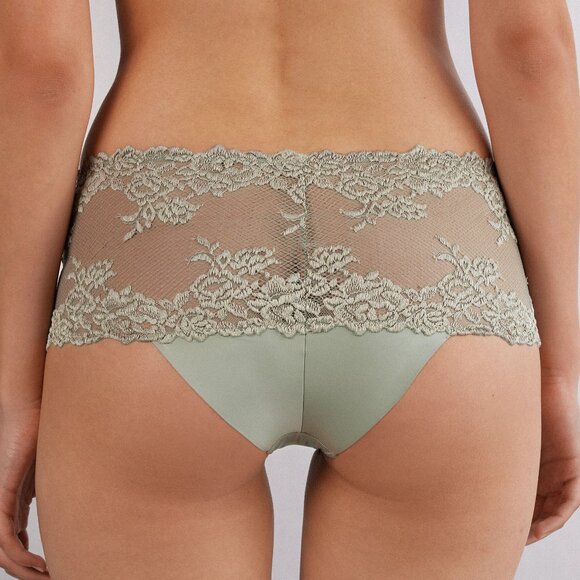 Intimissimi Pretty Flowers Briefs in Fade Green - Picture 2 of 7